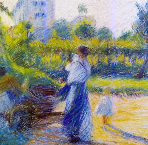 Umberto Boccioni - Donna in giardino (1910)
