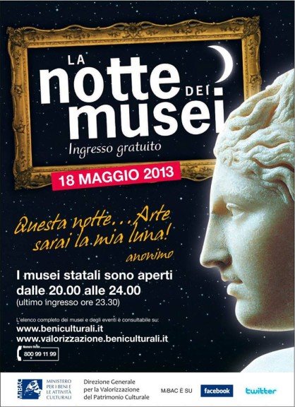 La notte dei musei MIBAC sabato 18 maggio gratis Lombardia arte