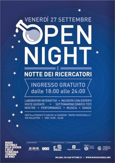 Venerdì 27 settembre apertura straordinaria serale gratuita del Museo Leonardo da Vinci di Milano