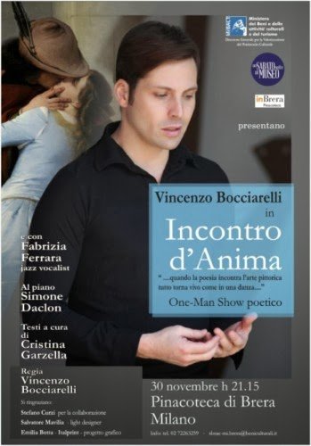 Spettacoli a Milano: incontro d'anima, Vincenzo Bocciarelli in Pinacoteca di Brera sabato 30 novembre