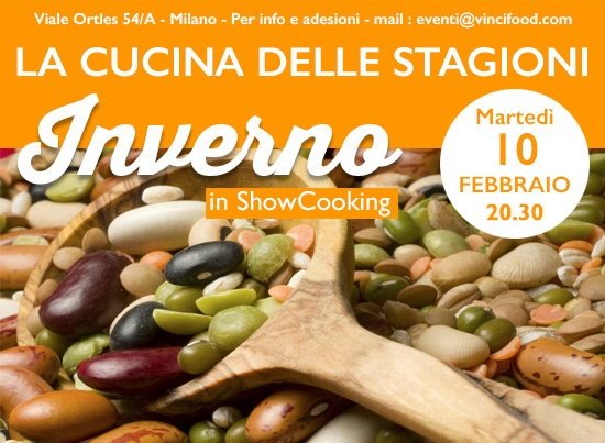Martedì 10 febbraio: nel loft Lorenzo Vinci a Milano showcooking e cena conviviale dedicata ai prodotti tipici dell'Inverno