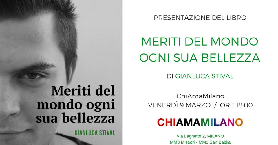 cosa fare Venerdì 9 Marzo a Milano: Gianluca Stival presenta il suo libro