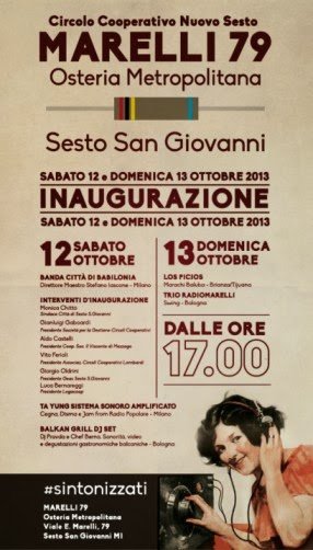 Cosa fare a Milano gratis nel weekend: musica live al Marelli79, inaugurazione sabato 12 e domenica 13 ottobre
