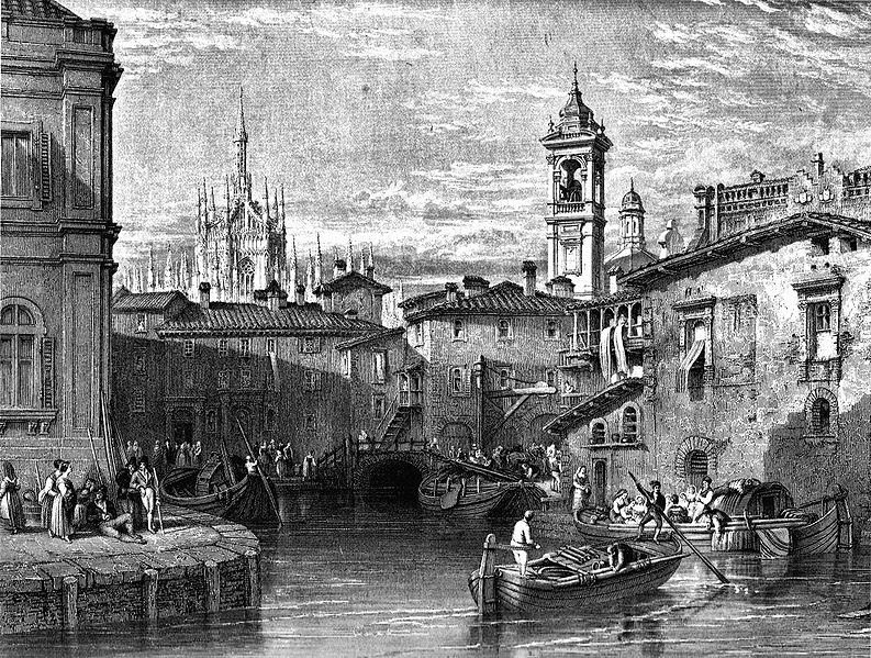Il Duomo di Milano e il Laghet dove si scaricavano i marmi provenienti da Candoglia