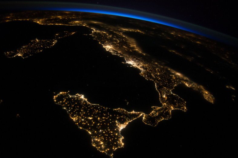 L'Italia, vista dallo spazio