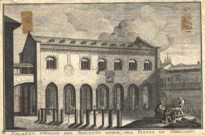 Palazzo del Broletto nuovo, ora Piazza dei Mercanti, 1760