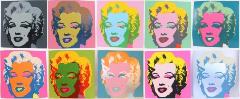 Nel 1967 Andy Warhol realizzò un porto folio di 10 serigrafie con il ritratto di Marilyn Monroe, preso dalla locandine del film Niagara