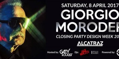 Sabato 8 aprile: Giorgio Moroder protagonista del Closing Party della Milano Design Week 2017 all'Alcatraz