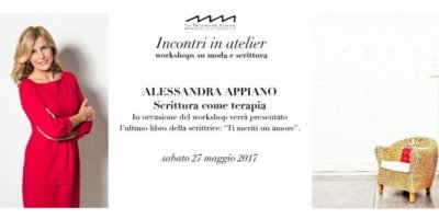Sabato 27 maggio: Alessandra Appiano, laboratorio di 6 ore a Milano. Scrittura come terapia.