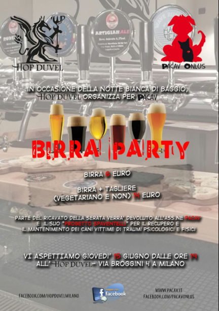 15 giugno, notte bianca di Baggio: Birra Party solidale a Milano