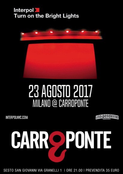 23 agosto: Interpol in concerto al Carroponte di Sesto San Giovanni