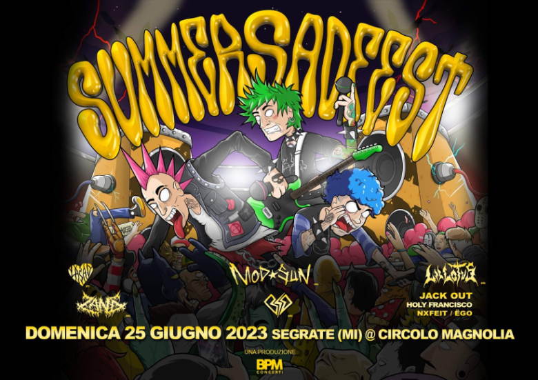 Al Circolo Magnolia di Segrate SUMMERSADFEST: Sonorità emo-punk, 2 palchi ed artisti italiani e internazionali