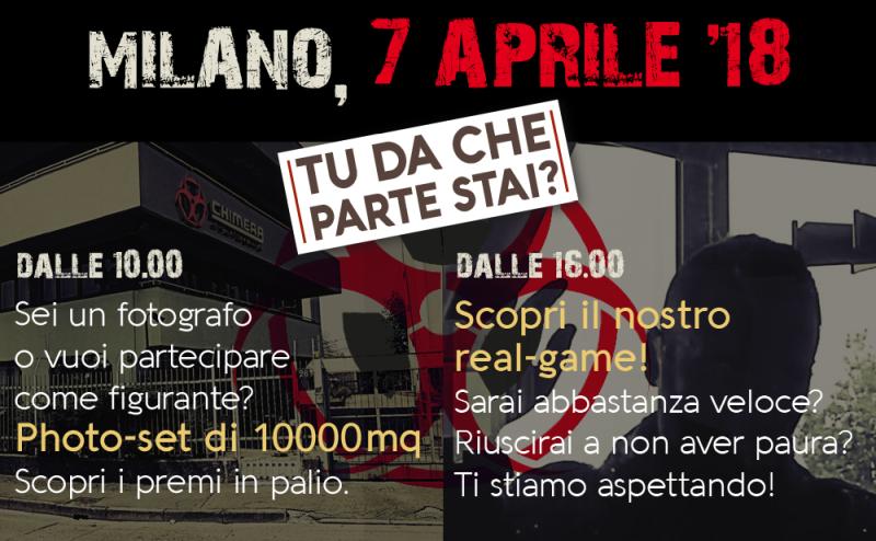 Sabato 7 aprile a Milano: Sopravvissuti - Operazione Chimera
