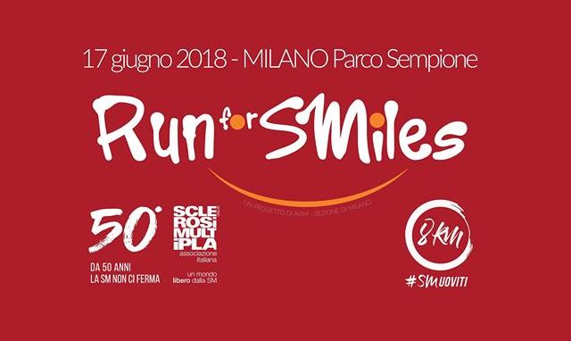 Domenica 17 giugno a Milano: corsa podistica non competitiva Run for SMiles a sostegno dell’Associazione Italiana Sclerosi Multipla