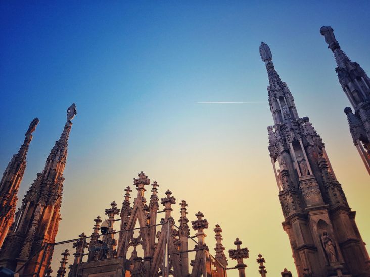 visite guidate alle terrazze del Duomo di Milano al tramonto