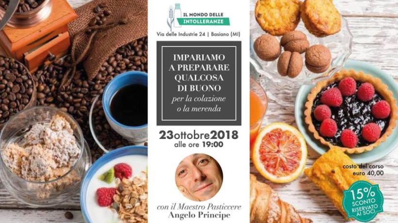 A Basiano (Milano) il Corso di cucina di Il Mondo delle Intolleranze: impariamo a preparare qualcosa di buono per la colazione o la merenda