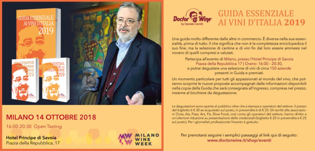 cosa fare domenica 14 ottobre a milano presentazione guida Doctor Wine