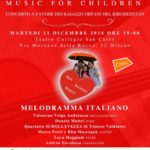 A Milano il Concerto di musica classica "Music 4 Children - Melodramma italiano" a favore di ragazzi orfani