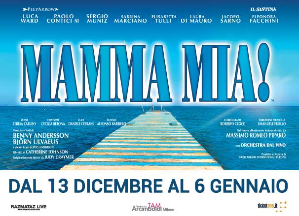 cosa fare domenica 16 dicembre a Milano: musical Mamma Mia al Teatro degli Arcimboldi