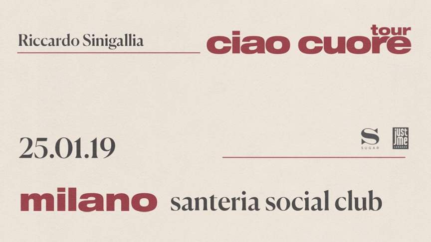 Concerti di gennaio a Milano: Riccardo Sinigallia live al Santeria Social Club