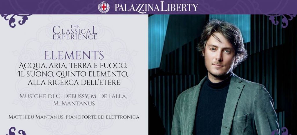 Elements: Matthieu Mantanus in concerto a Milano domenica 24 novembre