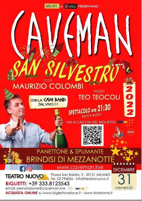 Capodanno, cosa fare a Milano: Caveman al Teatro Nuovo