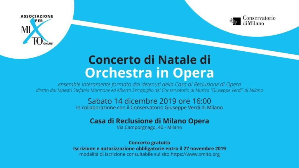 Sabato 14 dicembre: Concerto di Natale Orchestra in Opera