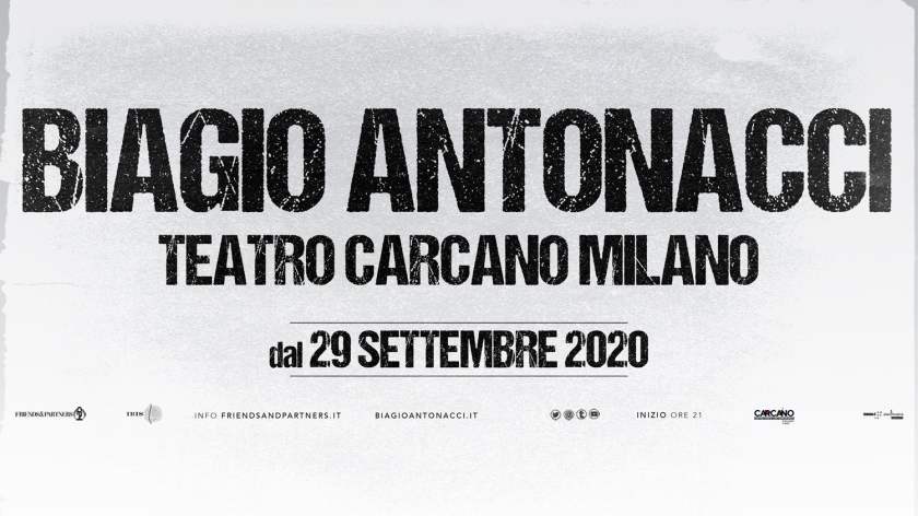 Biagio Antonacci live al Teatro Carcano di Milano. Date e costi biglietti