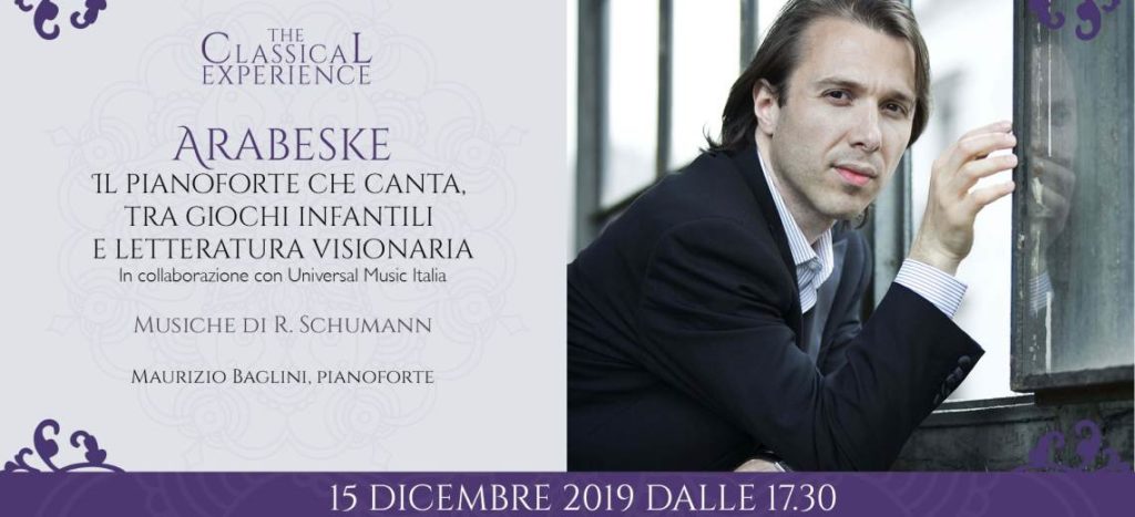 Arabeske: domenica 15 dicembre Maurizio Baglini in concerto in Palazzina Liberty a Milano