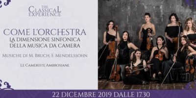 Come l'orchestra: domenica 22 dicembre le Cameriste Ambrosiane in concerto in Palazzina Liberty
