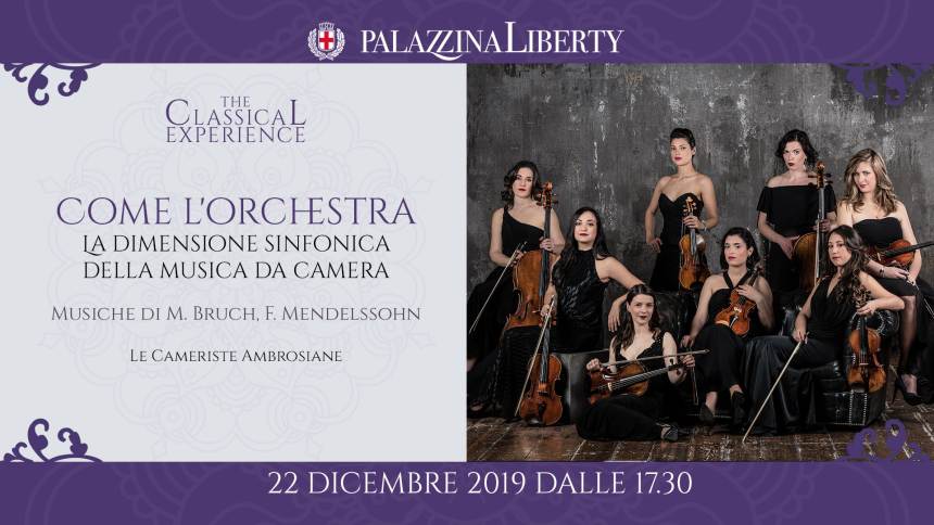 Come l'orchestra: domenica 22 dicembre le Cameriste Ambrosiane in concerto in Palazzina Liberty