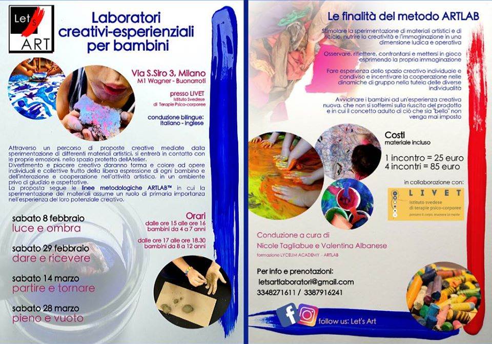 Laboratori creativi-esperienziali per bambini a Milano