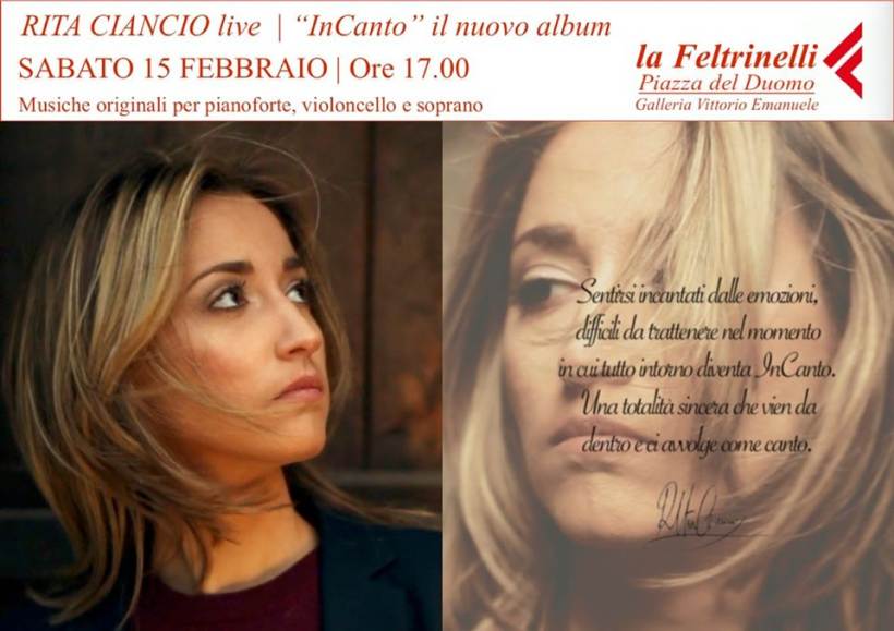 Rita Ciancio live alla Feltrinelli di Piazza Duomo con il nuovo album "InCanto"