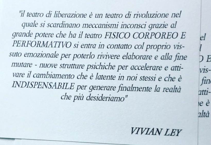 cosa fare a Milano sabato 3 ottobre: Teatro di liberazione con Vivian Ley