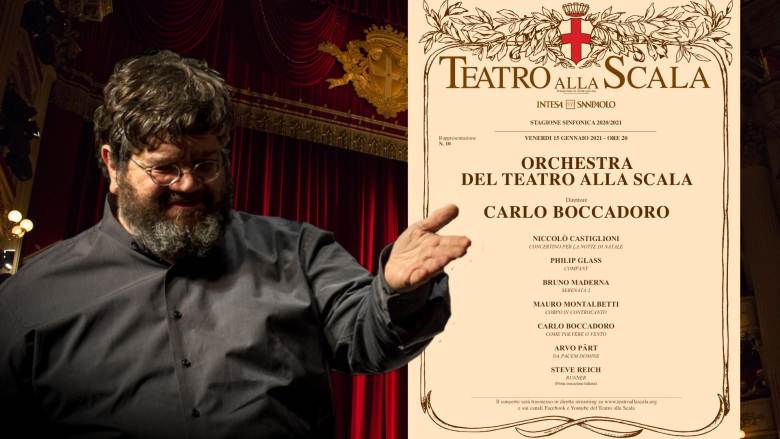 Venerdì 15 gennaio: Carlo Boccadoro dirige l'Orchestra del Teatro alla Scala di Milano