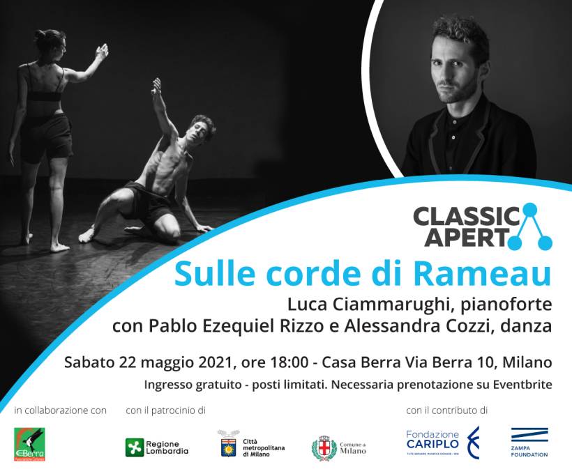 Sabato 22 maggio dalle ore 18.00: Sulle corde di Rameau – Progetto artistico con Luca Ciammarughi organizzato da Associazione per MITO ETS