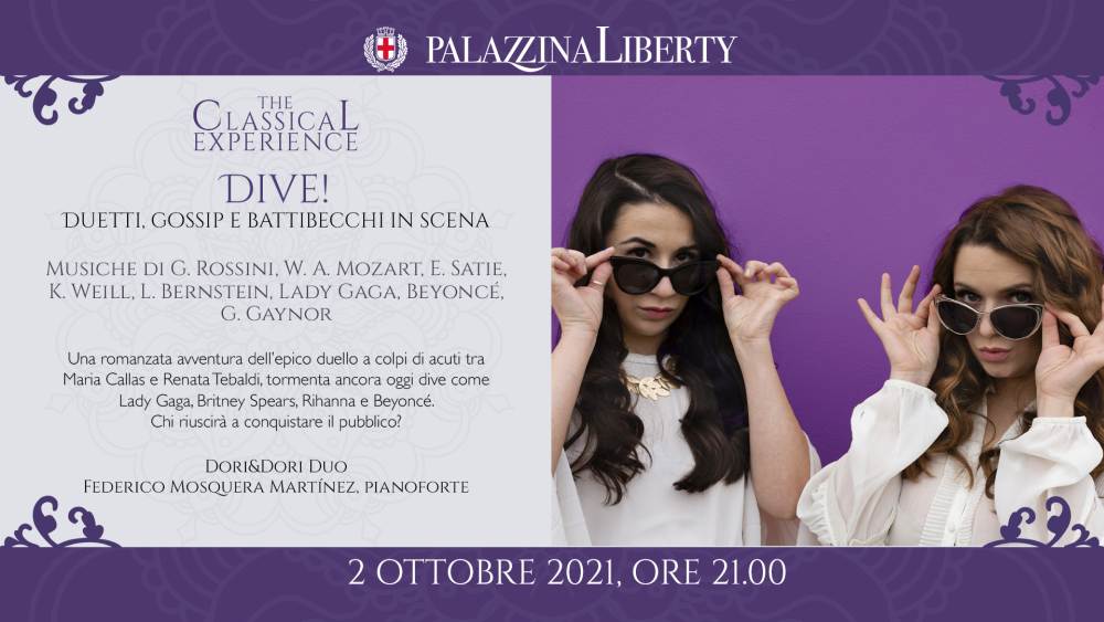 sabato 2 ottobre a Milano il concerto Dive! Duetti, Gossip e battibecchi in scena