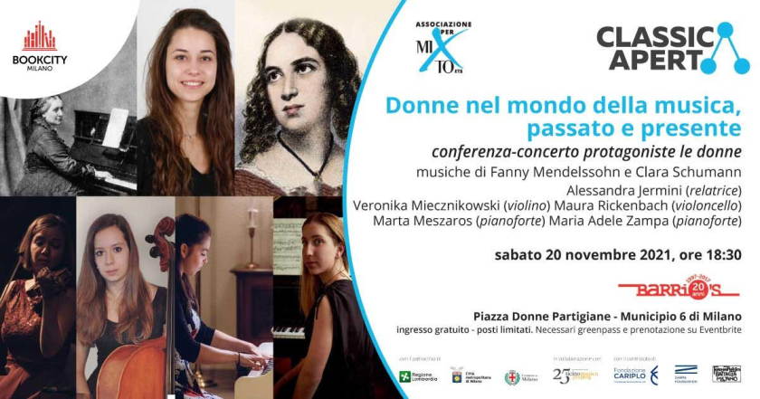 ClassicAperta: sabato 20 novembre conferenza-concerto Donne nel mondo della musica, passato e presente