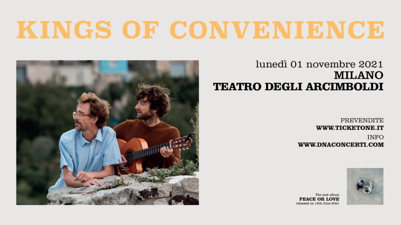 1 novembre: Kings of Convenience in concerto a Milano