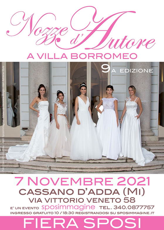 Domenica 7 novembre: Nozze d'Autore a Villa Borromeo 2021