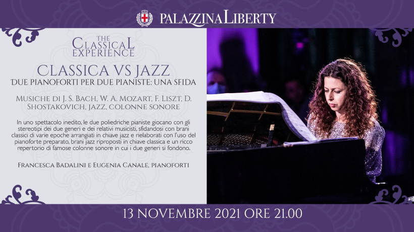 Sabato 13 novembre: #TheClassicalExperience – Classica VS Jazz in Palazzina Liberty a Milano
