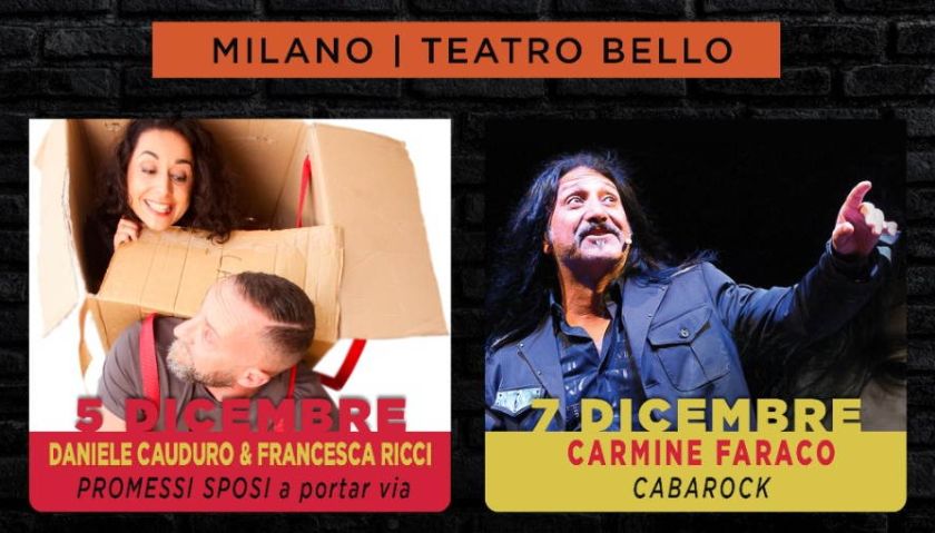Laugh: dal 5 dicembre Rassegna di Teatro comico al Teatro Bello di Milano