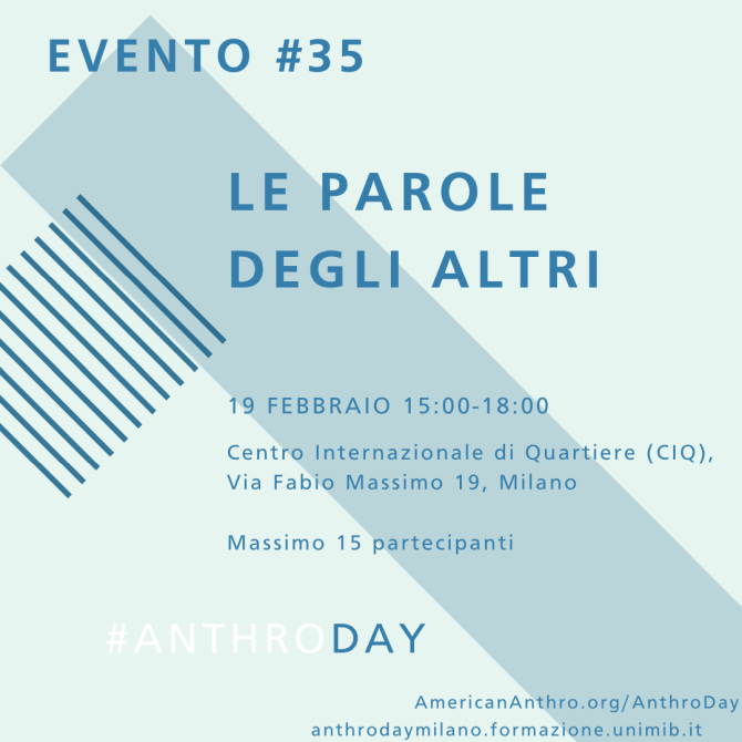 Milano festa dell’antropologia 2022