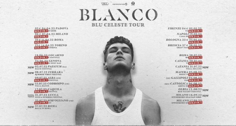Blanco Blu Celeste Tour - nuova data estiva a Milano