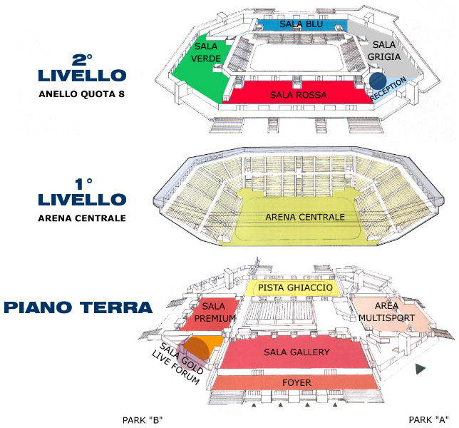 Mediolanum Forum di Assago piantina