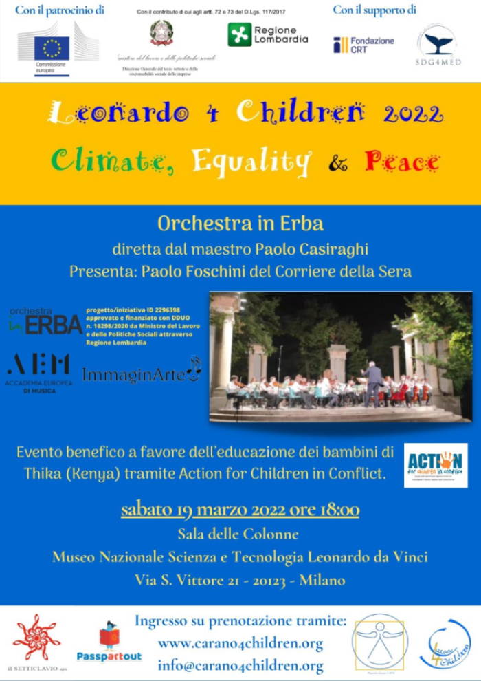 Concerto benefico Leonardo 4 Children 2022