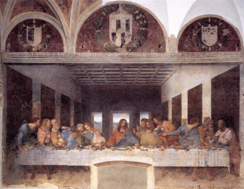 ultima cena di Leonardo da Vinci in Santa Maria delle Grazie a Milano