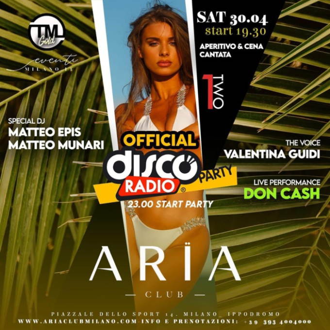 Estate all’ARIA! Inaugurazione nuovo spazio eventi a Milano con Discoradio