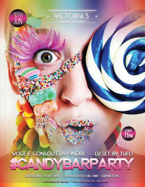 10 giugno CandyBarParty al Victoria’s Club di Milano