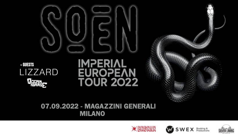 SOEN: il 7 settembre a Milano il supergruppo prog metal in concerto